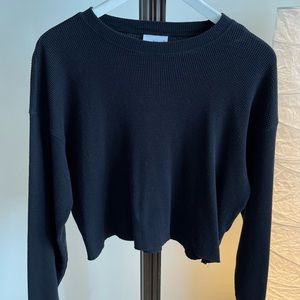 TNA cropped waffle long sleeve